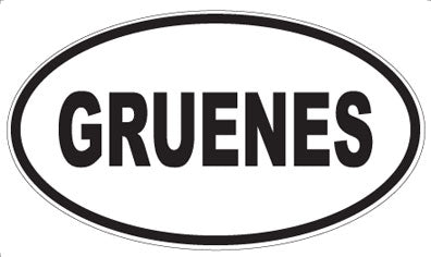 GRUENES - Oval Magnet