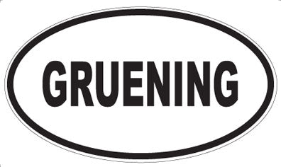 GRUENING - Oval Magnet