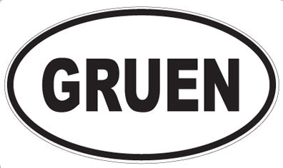 GRUEN - Oval Magnet