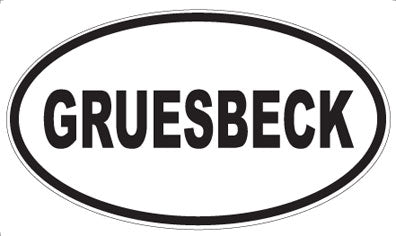 GRUESBECK - Oval Magnet