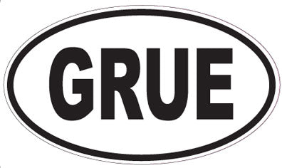 GRUE - Oval Sticker