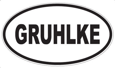 GRUHLKE - Oval Magnet