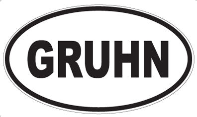 GRUHN - Oval Magnet