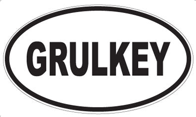 GRULKEY - Oval Magnet