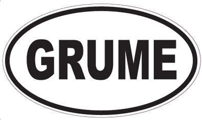 GRUME - Oval Sticker