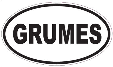 GRUMES - Oval Sticker