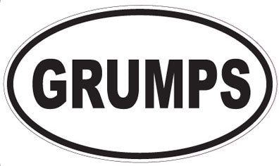 GRUMPS - Oval Sticker