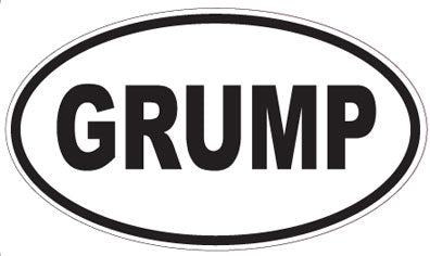 GRUMP - Oval Magnet