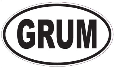 GRUM - Oval Sticker