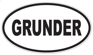 GRUNDER - Oval Magnet