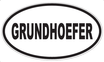 GRUNDHOEFER - Oval Magnet