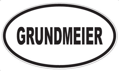 GRUNDMEIER - Oval Magnet