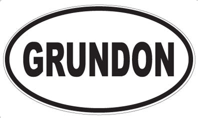 GRUNDON - Oval Magnet