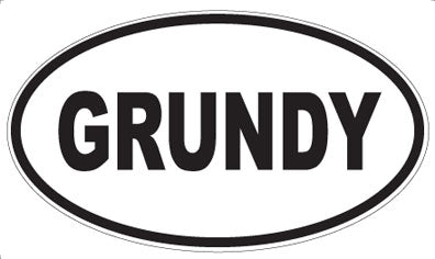 GRUNDY - Oval Magnet