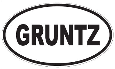 GRUNTZ - Oval Magnet
