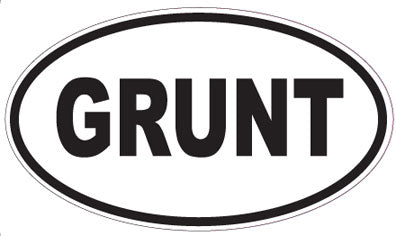 GRUNT - Oval Magnet