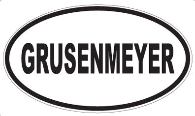 GRUSENMEYER - Oval Magnet