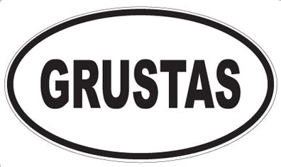 GRUSTAS - Oval Magnet