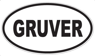 GRUVER - Oval Magnet