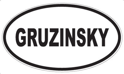 GRUZINSKY - Oval Magnet
