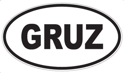 GRUZ - Oval Magnet