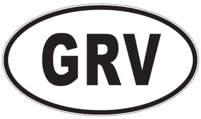 GRV - 3 Letter Initials Oval Sticker