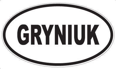 GRYNIUK - Oval Magnet