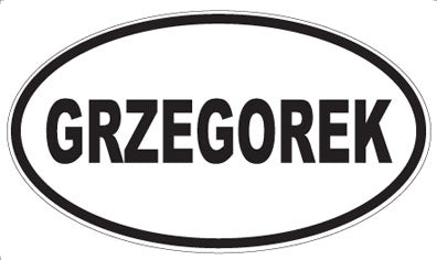 GRZEGOREK - Oval Magnet