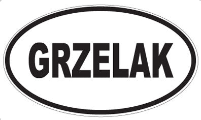 GRZELAK - Oval Magnet
