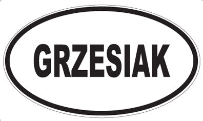 GRZESIAK - Oval Magnet
