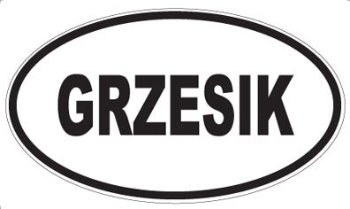 GRZESIK - Oval Magnet