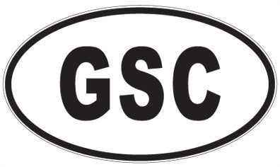 GSC - 3 Letter Initials Oval Sticker