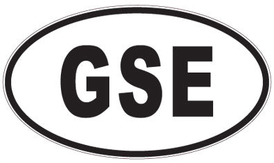 GSE - 3 Letter Initials Oval Sticker