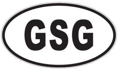GSG - 3 Letter Initials Oval Magnet