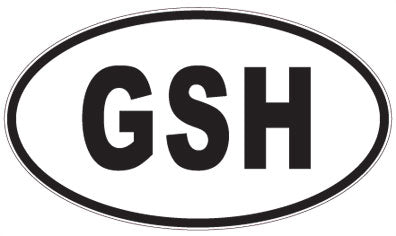 GSH - 3 Letter Initials Oval Magnet