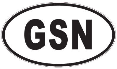 GSN - 3 Letter Initials Oval Magnet