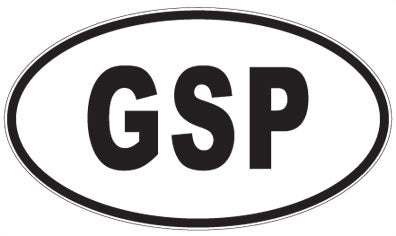 GSP - 3 Letter Initials Oval Sticker