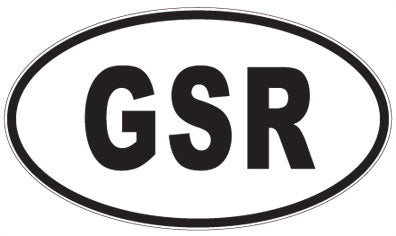 GSR - 3 Letter Initials Oval Magnet