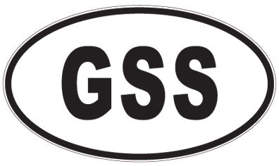 GSS - 3 Letter Initials Oval Magnet