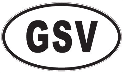 GSV - 3 Letter Initials Oval Magnet