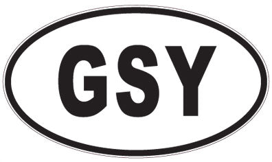 GSY - 3 Letter Initials Oval Sticker