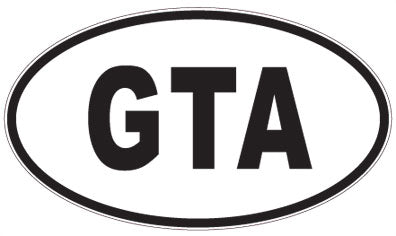 GTA - 3 Letter Initials Oval Magnet