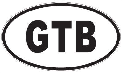 GTB - 3 Letter Initials Oval Magnet