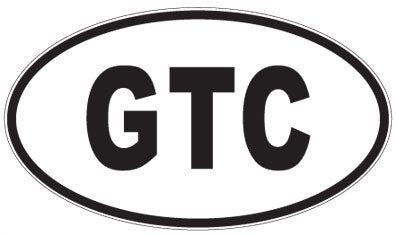 GTC - 3 Letter Initials Oval Sticker