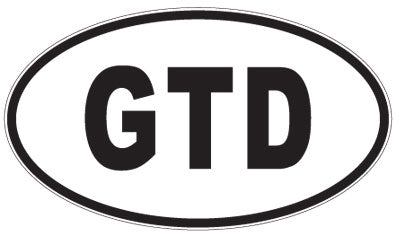 GTD - 3 Letter Initials Oval Magnet