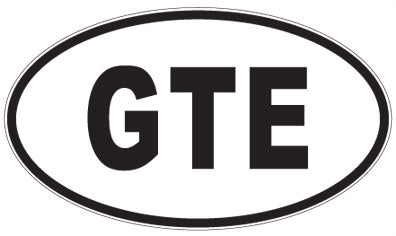 GTE - 3 Letter Initials Oval Magnet