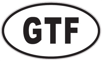 GTF - 3 Letter Initials Oval Sticker