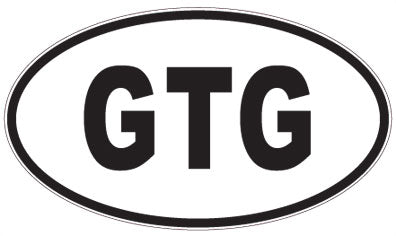 GTG - 3 Letter Initials Oval Sticker