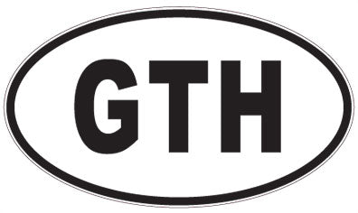 GTH - 3 Letter Initials Oval Magnet