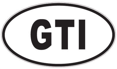 GTI - 3 Letter Initials Oval Magnet